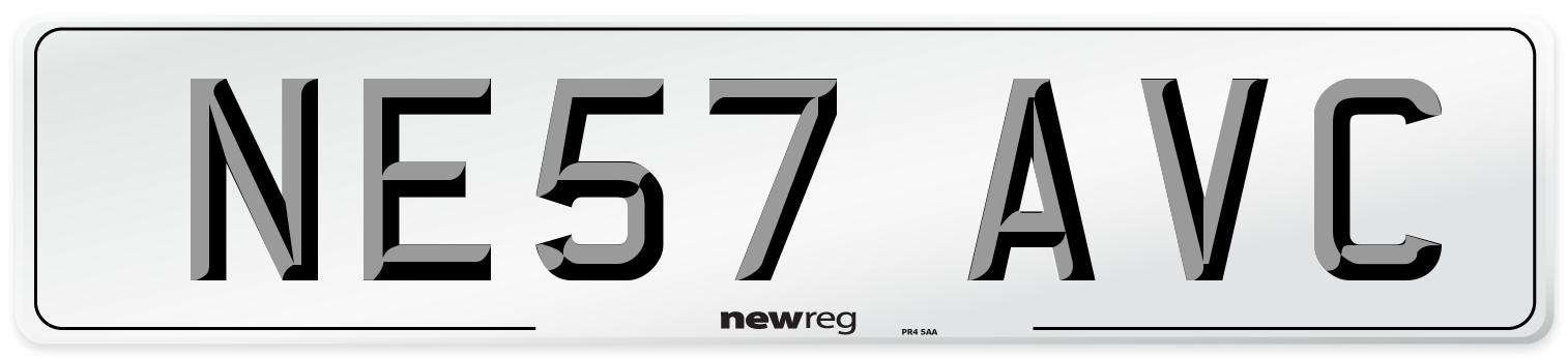 NE57 AVC Number Plate from New Reg
